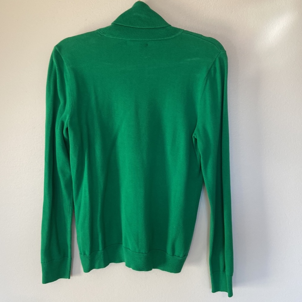 Ralph Lauren Kelly Green Turtle Neck Size L, EUC, Festive - Picture 6 of 9